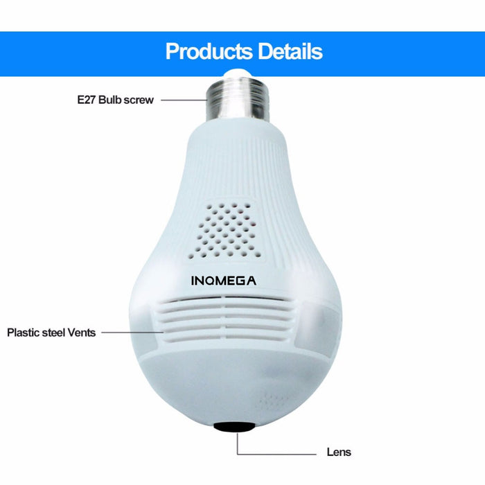 360 Degree LED Light 960P CCTV - whinnyland gadgets