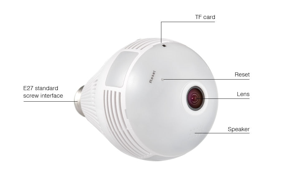 360 Degree LED Light 960P CCTV - whinnyland gadgets