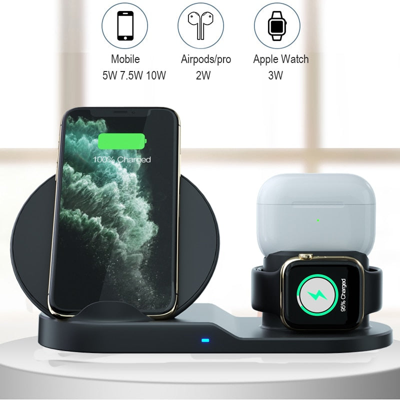 3 In 1 Fast Wireless Charger - whinnyland gadgets