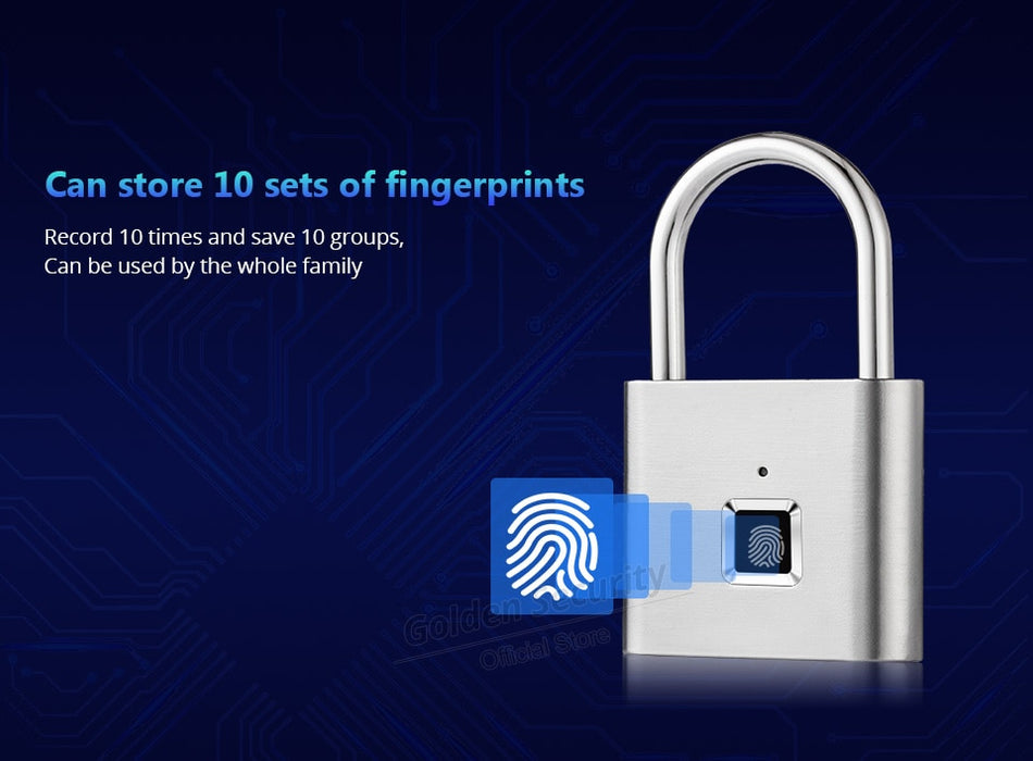 Keyless Fingerprint Smart Padlock - whinnyland gadgets