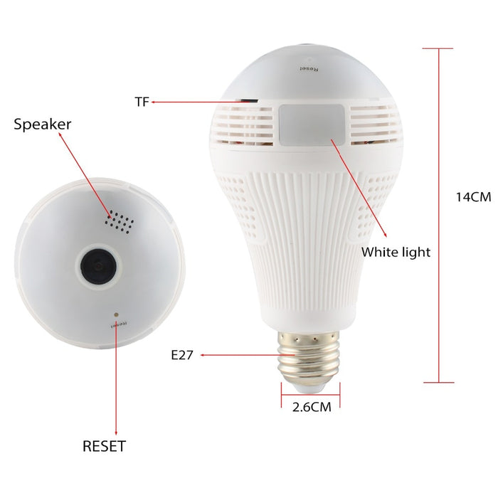 360 Degree LED Light 960P CCTV - whinnyland gadgets